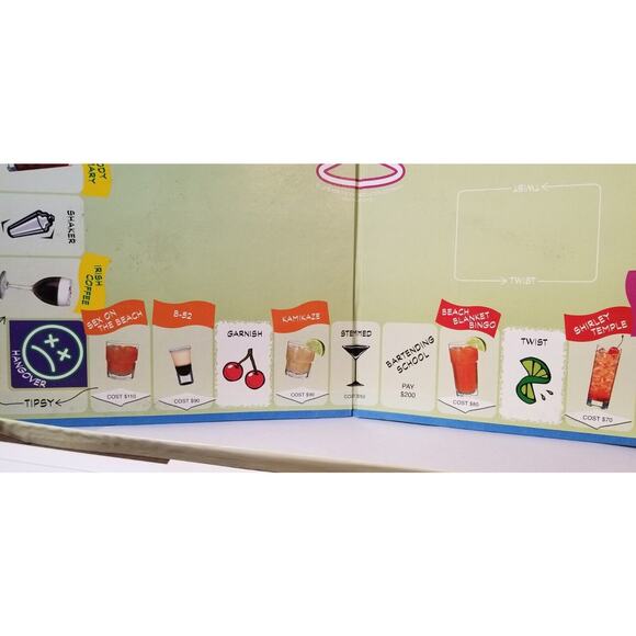 Cocktailopoly Cocktail Themed Monopoly Board Game Late For The Sky NEW Sealed - Picture 9 of 11